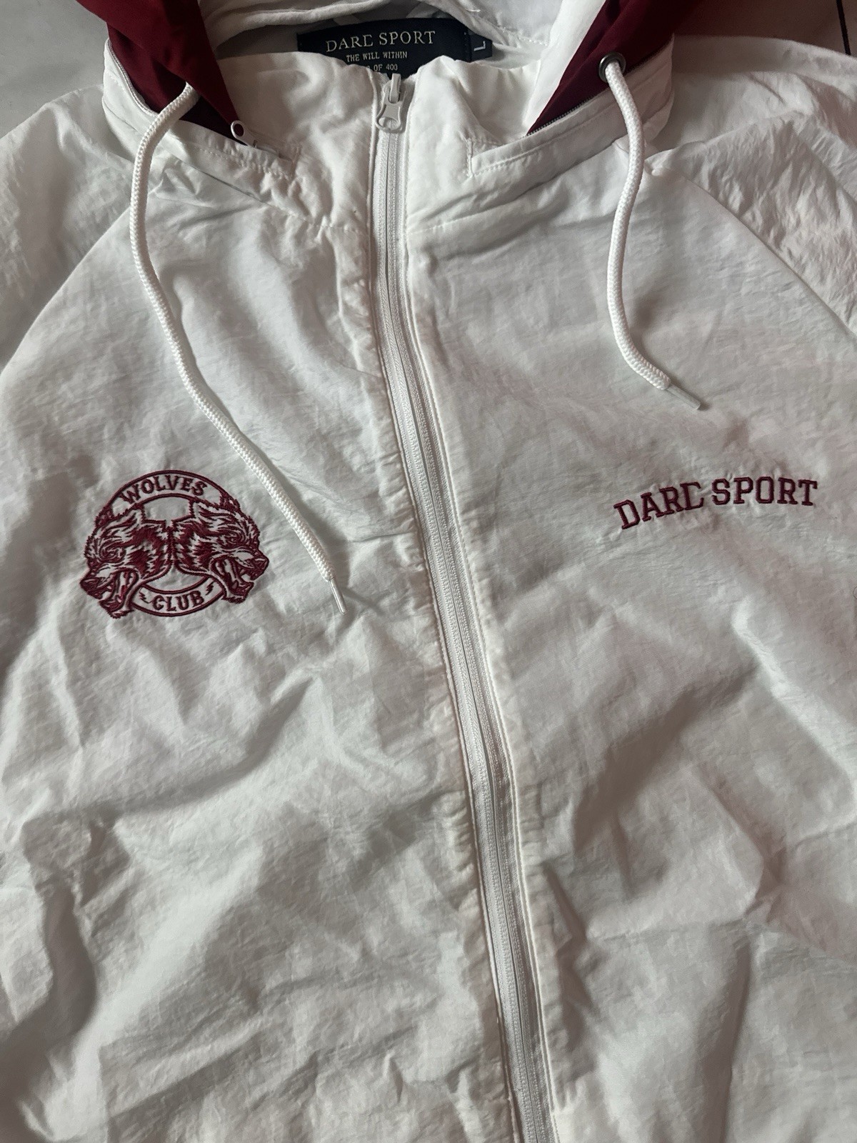 Darc Sport The Will Within Full Zip Windbreaker Hoodie Jacket Men’s Large NWOT