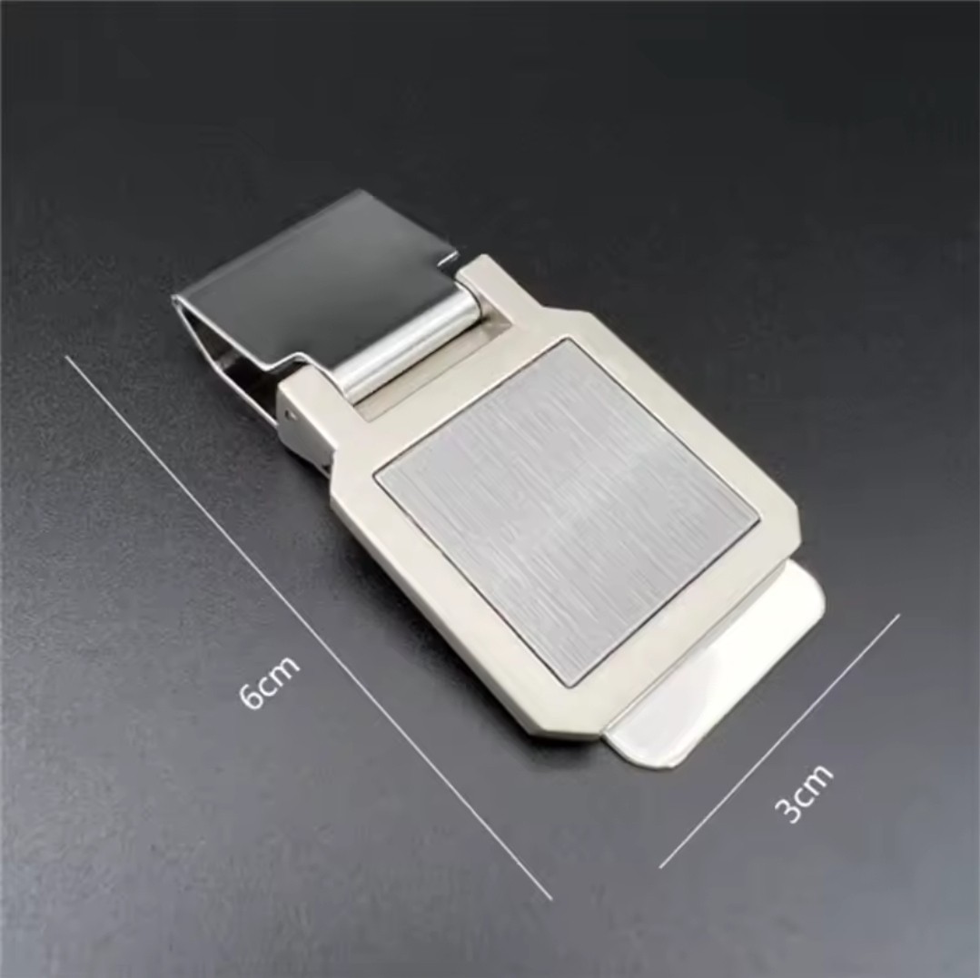 Money Clip Square Stainless Steel Men’s Wallet Card Cash Holder MCQ