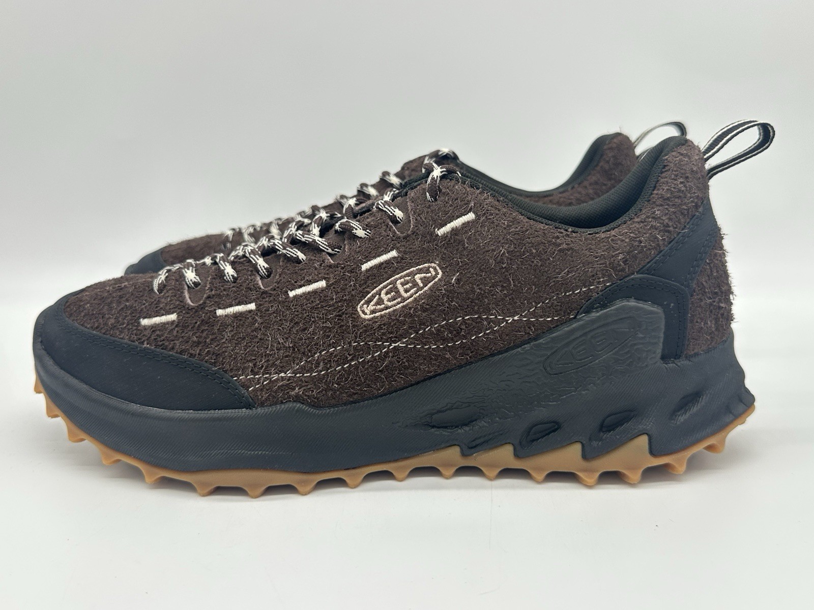 KEEN Jasper Zionic Low Men’s Size 9 Hiking Trail Shoes Brown Java Furry Suede