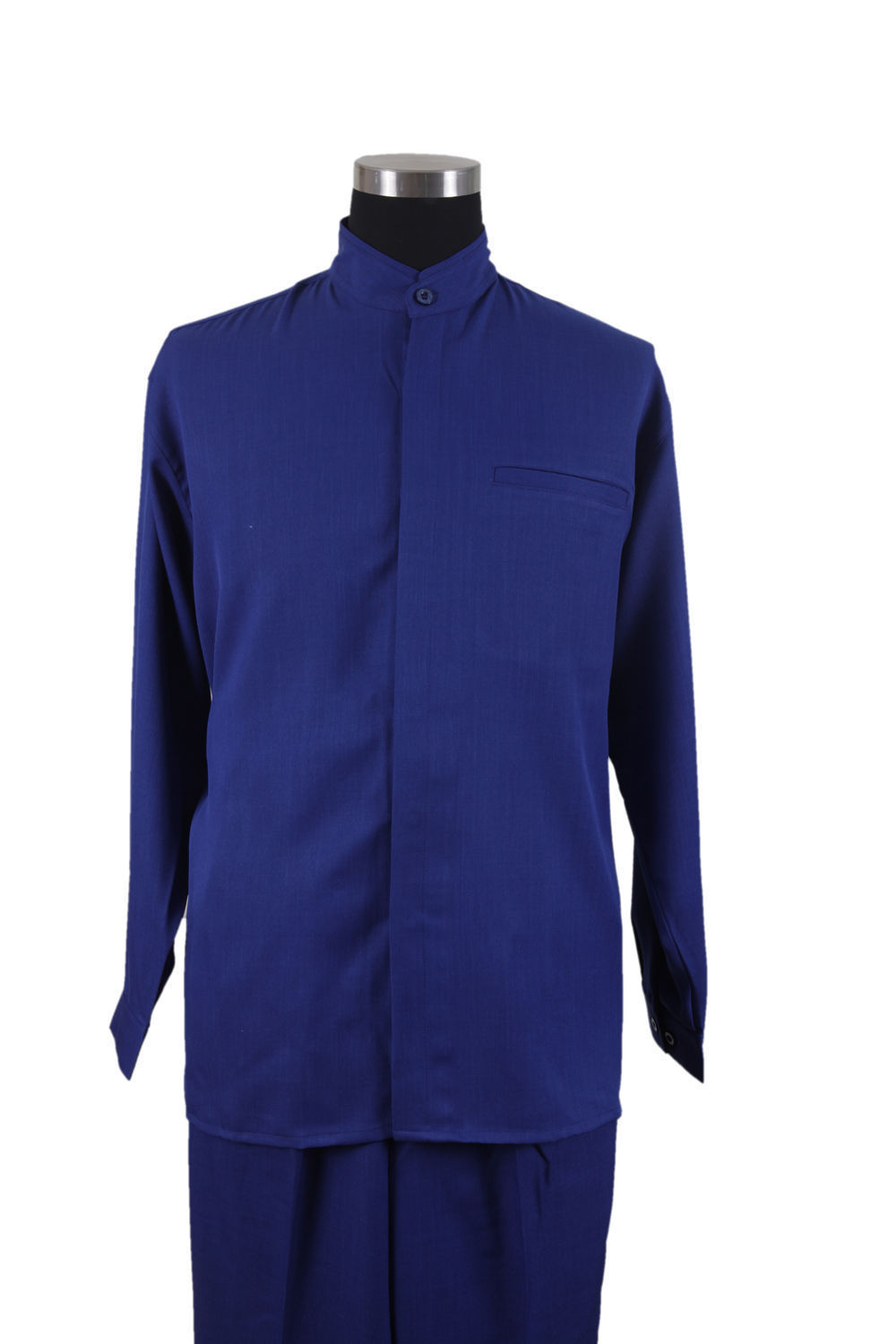 New MEN’S BAND COLLAR LONG SLEEVE TWO PIECE SETS CASUAL WALKING SUITS M2826