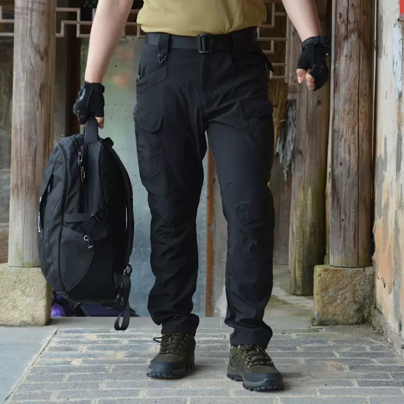 Mens Cargo Pants Work Combat Pants Outdoor Hiking Waterproof Trousers Tactical