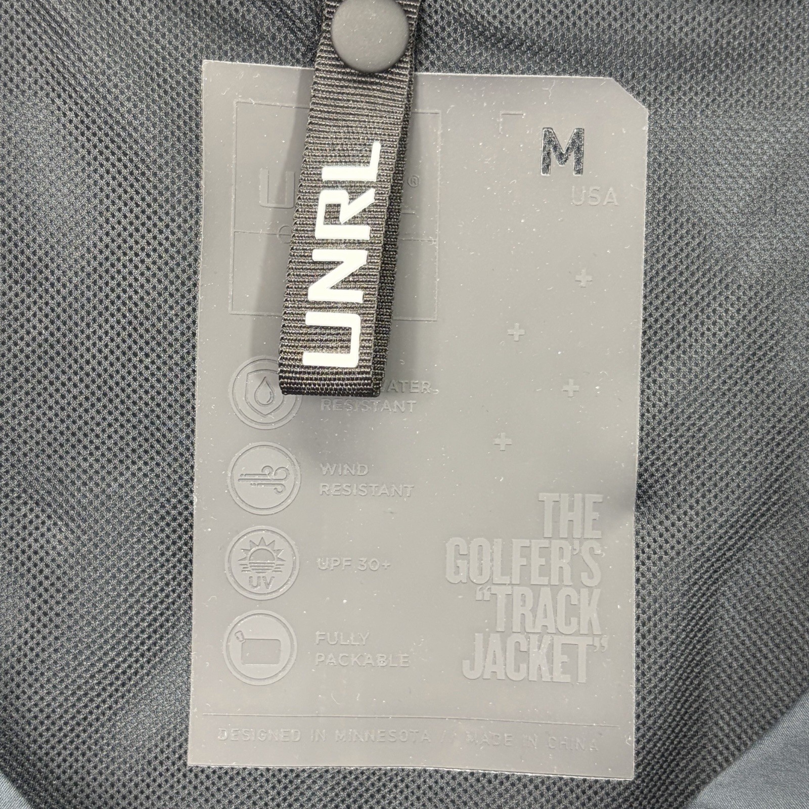 UNRL Golf DWR Track Jacket Mens Medium Anorak Performance Wind Water Resistant