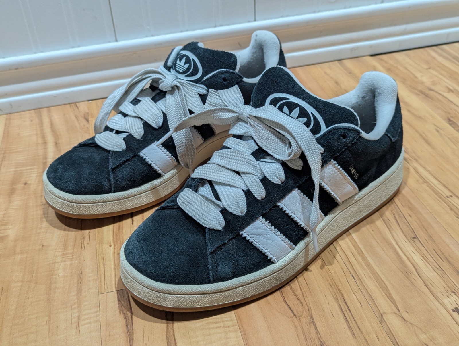 Adidas Campus 00s Mens Size 8 US Core Black Gum Suede Chunky Skate Shoes Sneaker