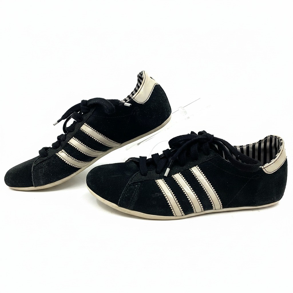 Adidas Black White Suede Sleek Series Sneakers | Women’s Size 6.5