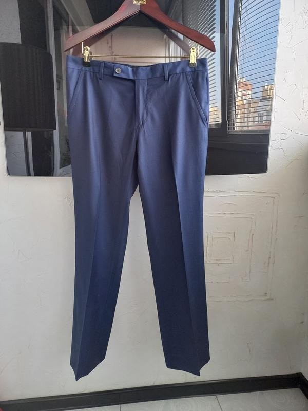 Men Roberto Cavalli Trousers Navy Linen Wool 29 /
