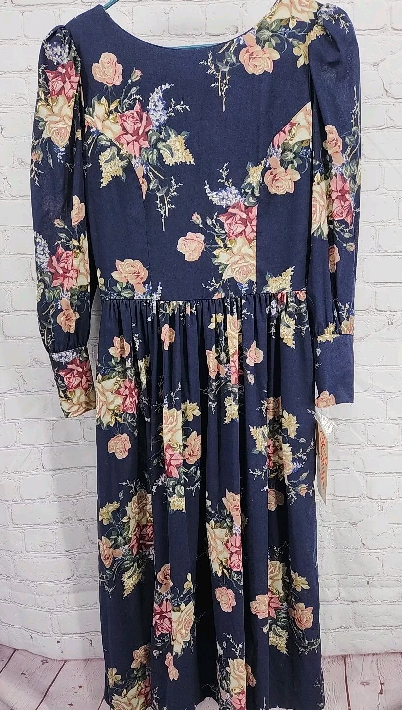 NWT Vintage Lanz Originals Women’s Size 12 Dress Modest Style #9027 USA Made