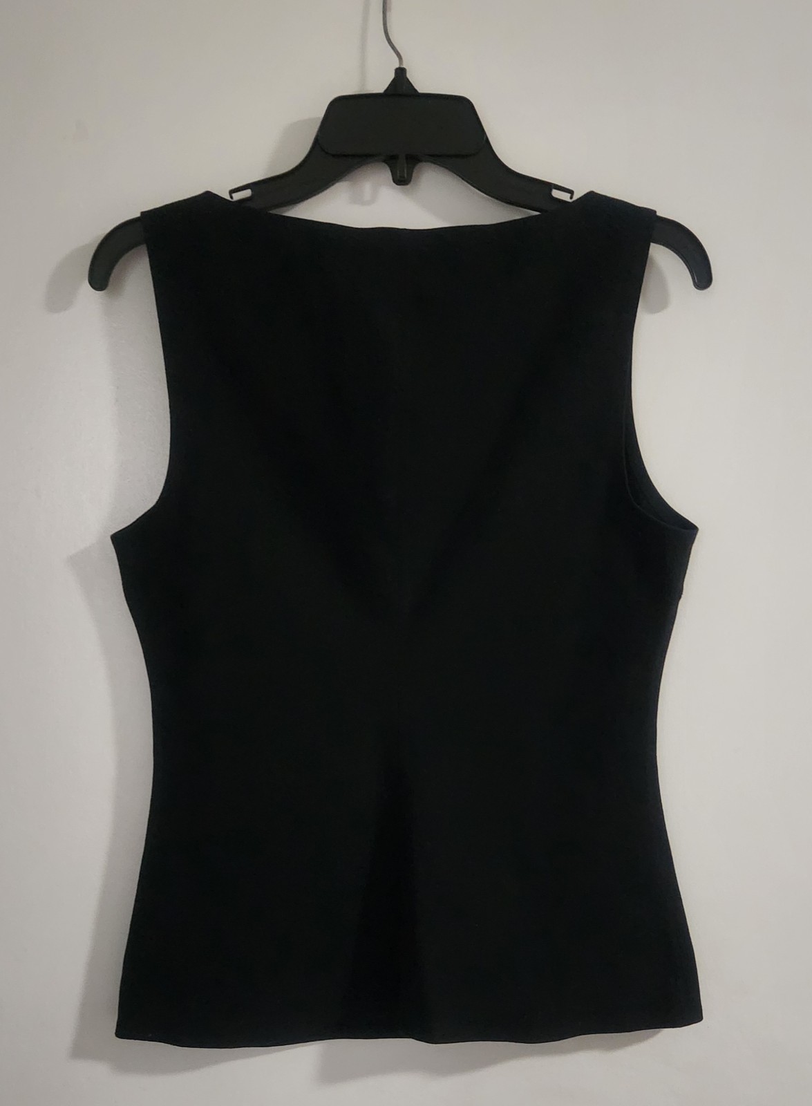 Theory SL Scoop Shell Cotton Ponte Size Medium Black Top