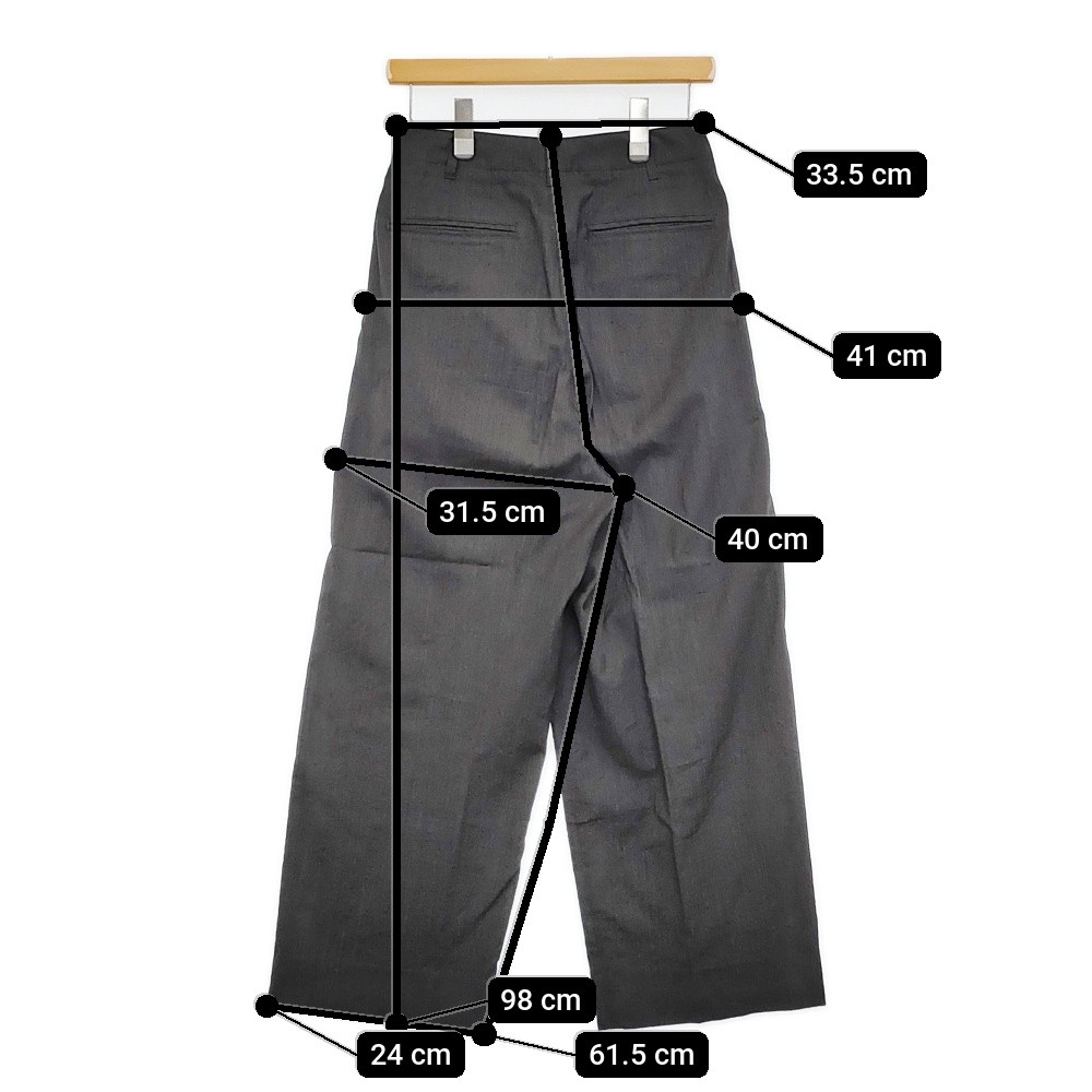 blurhms Wool Rayon Silk Super Wide Slacks BHS23S015 00 Pants C.gray 5-1018M♪