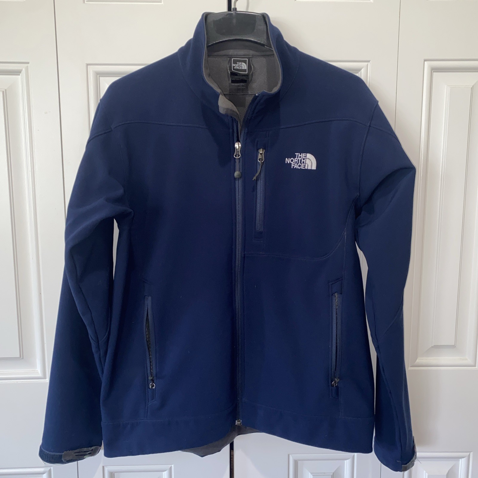 The North Face Men’s Navy Blue Full Zip Apex Lined Jacket Medium