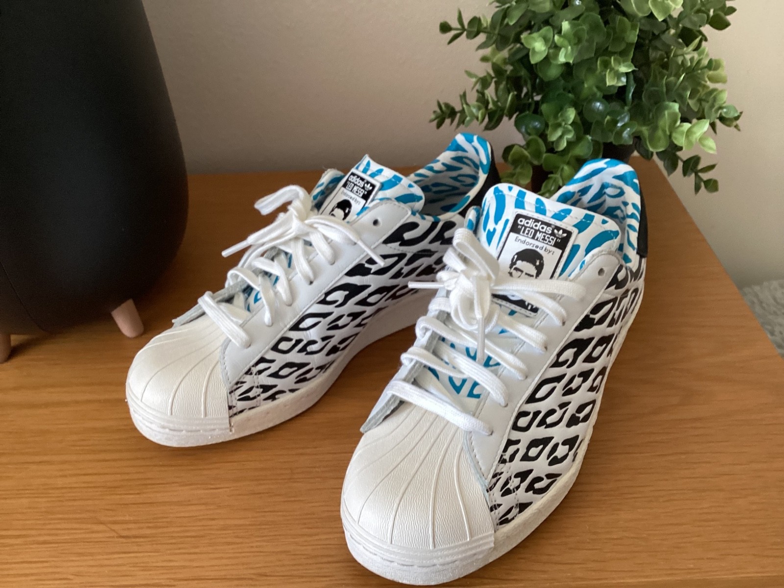 Adidas Superstar Messi H21779 Limited Edition White Black Blue Men’s Sneakers US