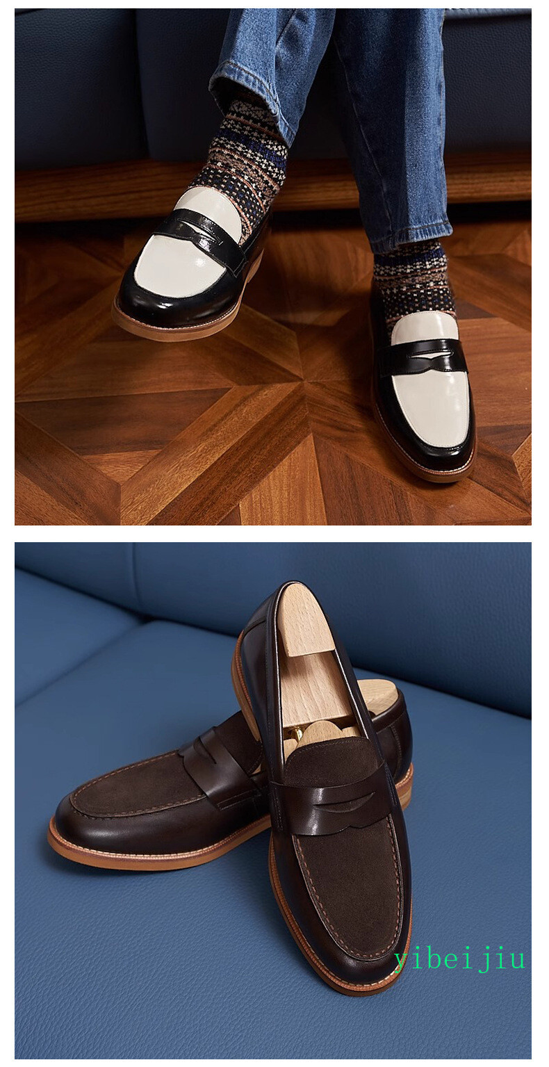 Vintage Men’s Real Suede Leather Slip On Loafers Dress Shoes Handmade Retro 2026