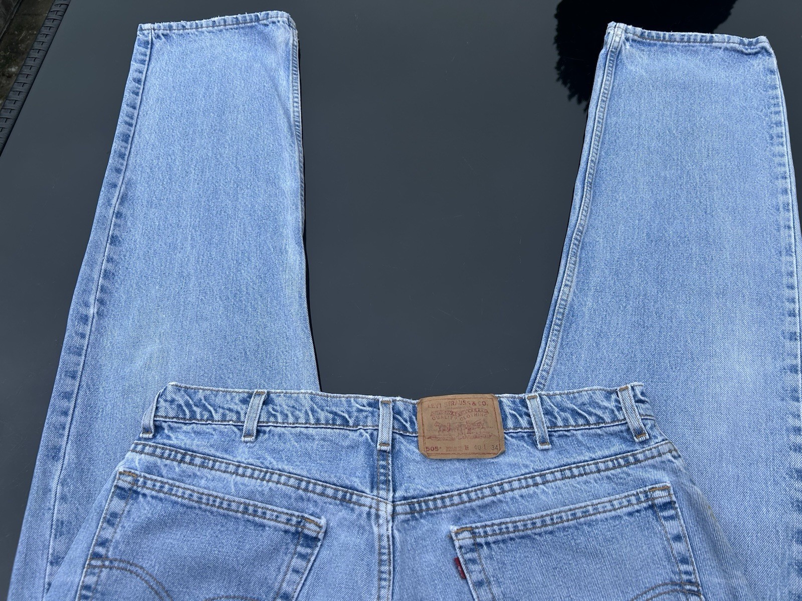 Levi 505 Regular Straight Fit Waist 39in Inside Leg 34in 100% Cotton In Denim