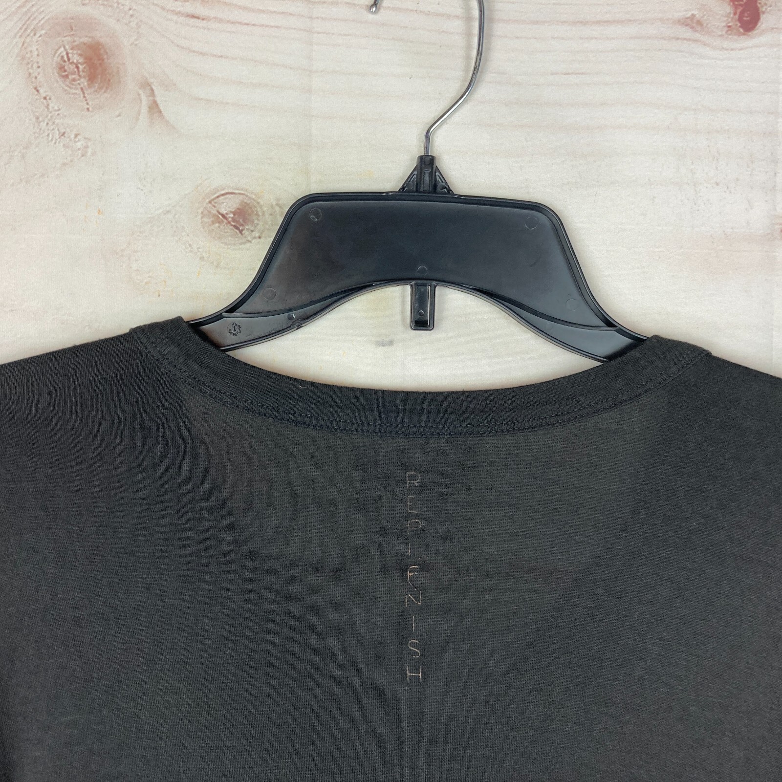 Copper Fit Top Womens Small Black Long Sleeve T-Shirt Modal Knit Solid V-Neck