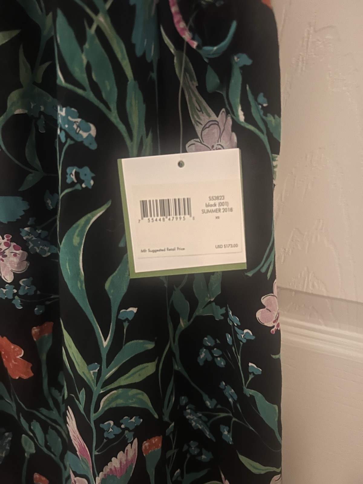 NWT Kate Spade Hummingbird Floral Maxi Dress XS | Summer Garden Print | Resort