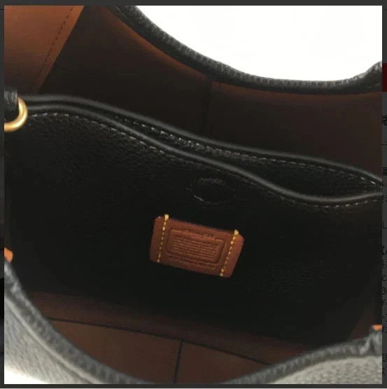 COACH CM545 Lana Shoulder Bag 23 Polished Pebble Leather Black .New