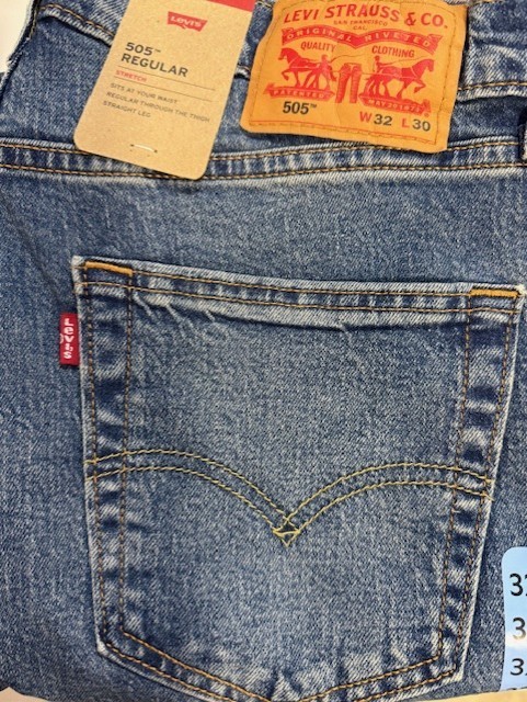 Mens Levi 505-Light Wash and Dark Wash Available-Asst Sizes
