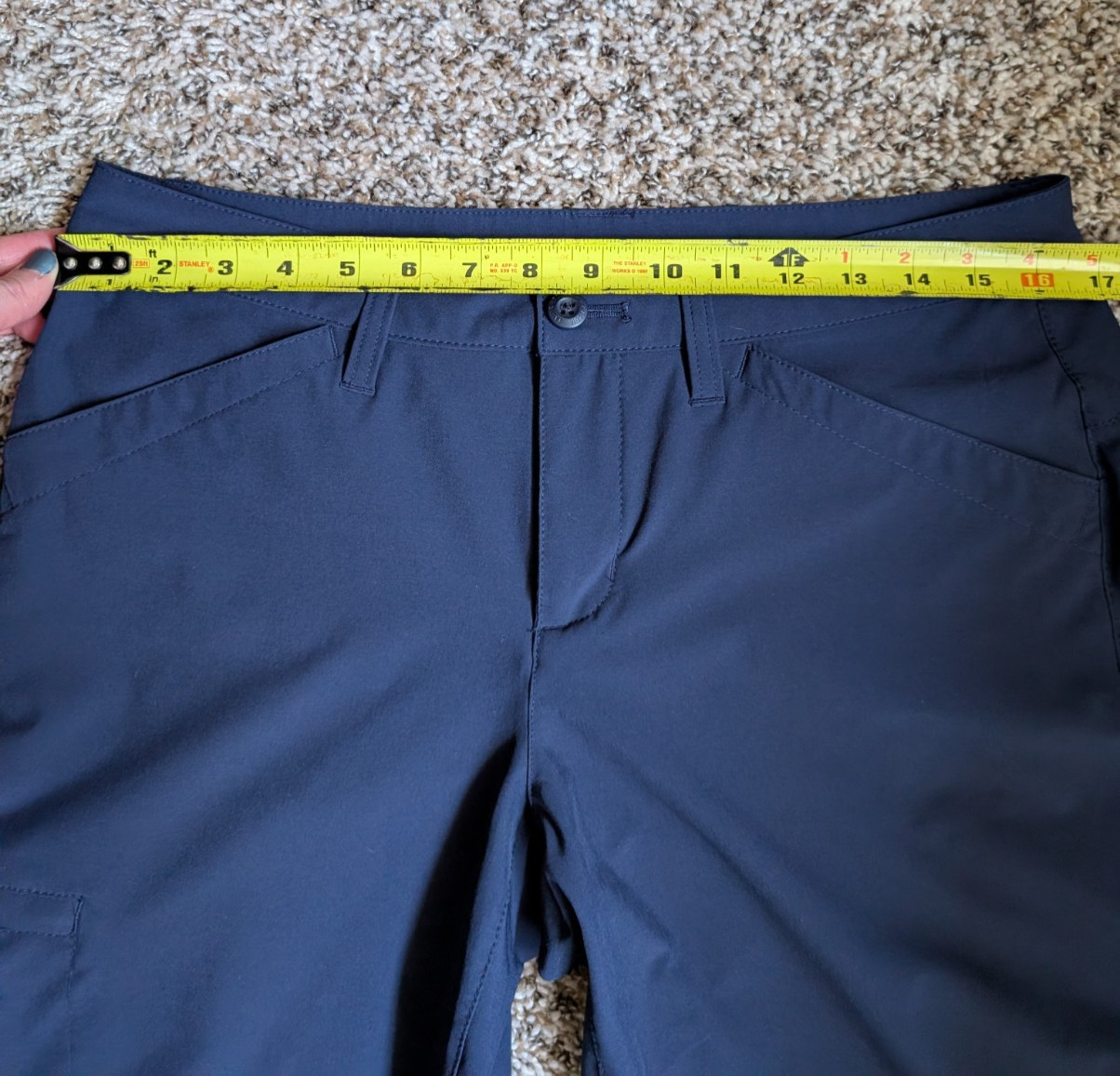 Eddie Bauer Womens 6 Blue Rainier Capri Cropped Hiking Pants Utility Outdoor NWT