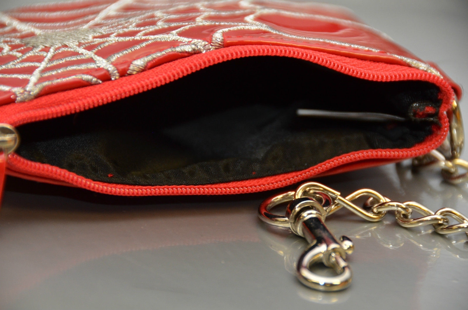 Spider Web Coin Purse With 8″ Chain Punk Gothic Rockabilly Bikers