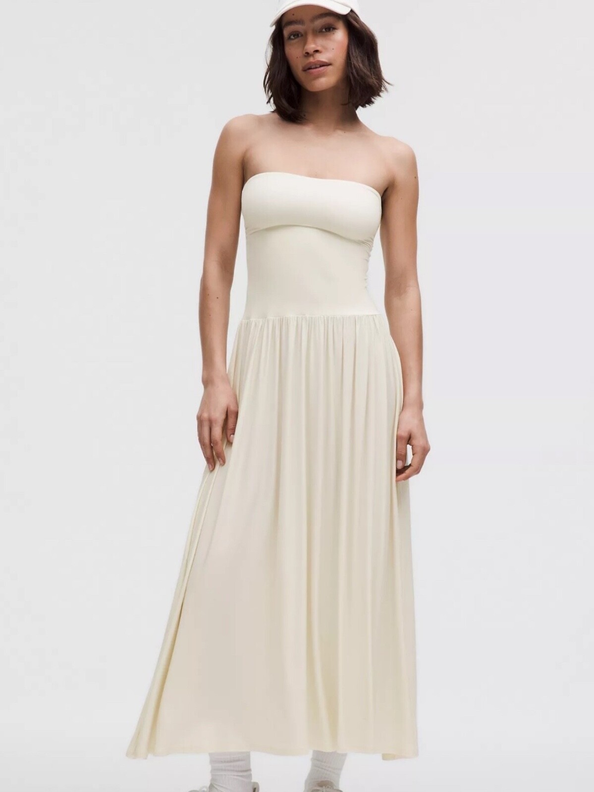 LULULEMON 2-IN-1 Maxi Dress Light Ivory M L XL NWT SAME DAY USPS SHIP