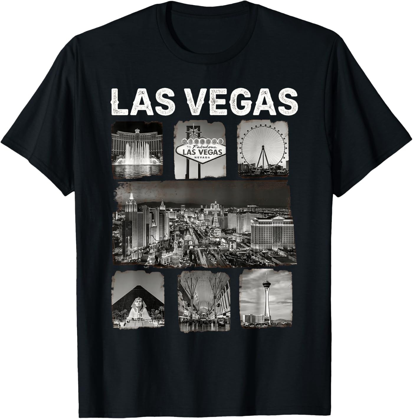 Las Vegas Nevada Iconic Landmarks Collage Unisex T-Shirt