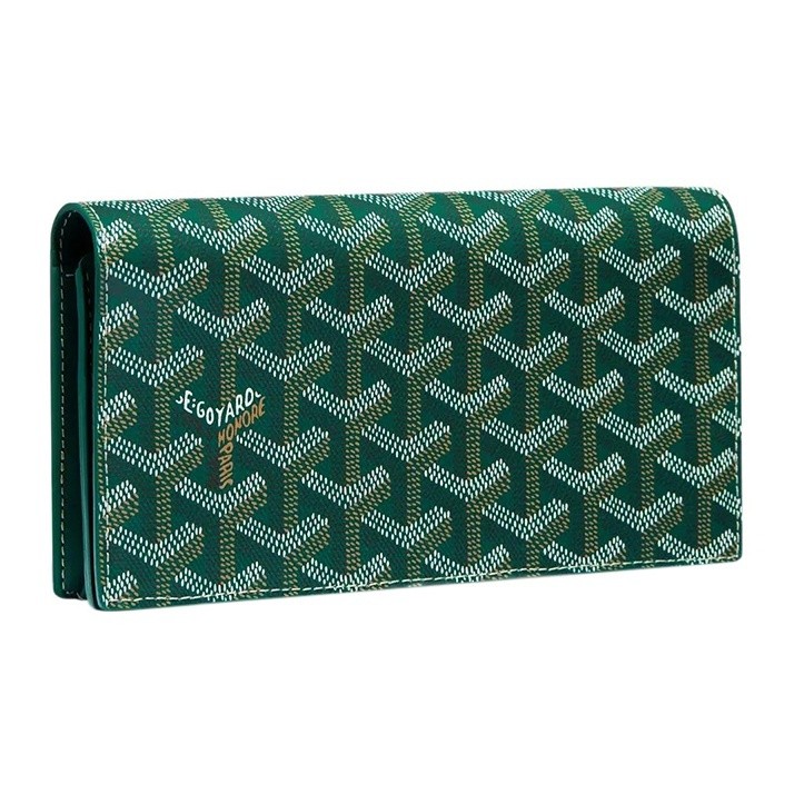 GOYARD Richelieu Wallet Bag Green 4.1×0.8×7.4 in