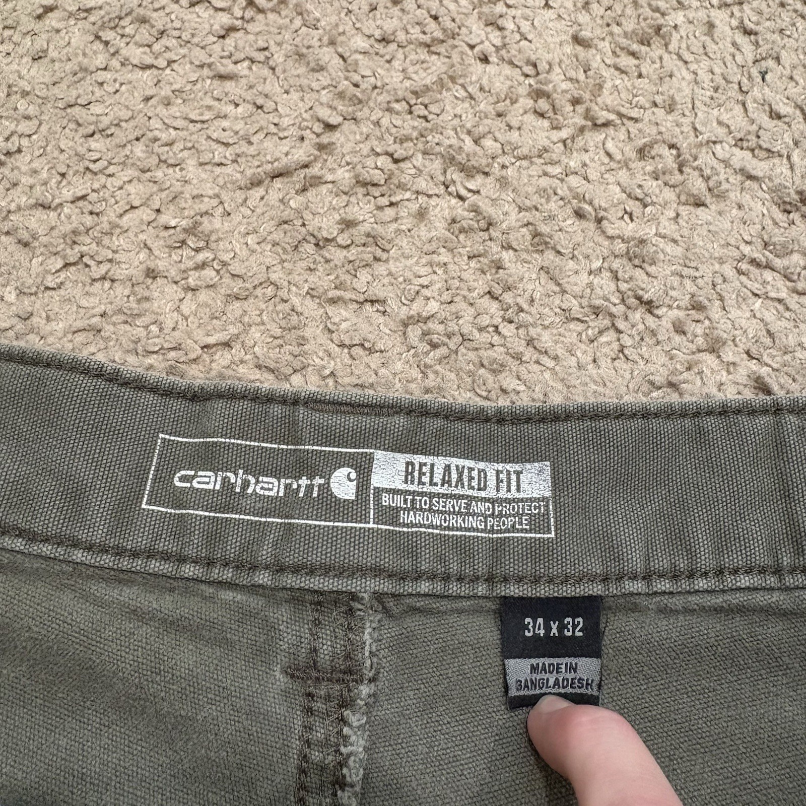 Carhartt Double Knee Workwear Pants Men’s 32×30 Green Carpenter Y2K 102802-217