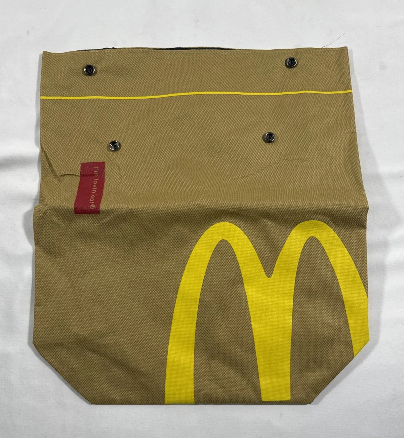 Classic Retro 90s Y2K McDonald’s Paper Bag Canvas Backpack Rucksack Purse