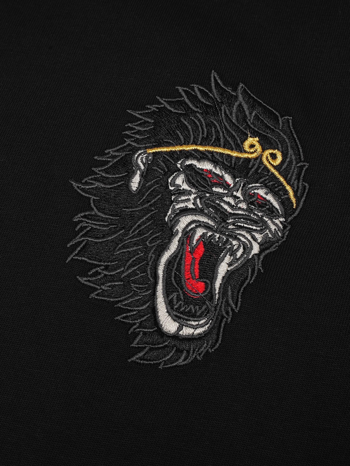 Niepce Men’s Raging Monkey Embroidery Tee Japanese Streetwear T-Shirt