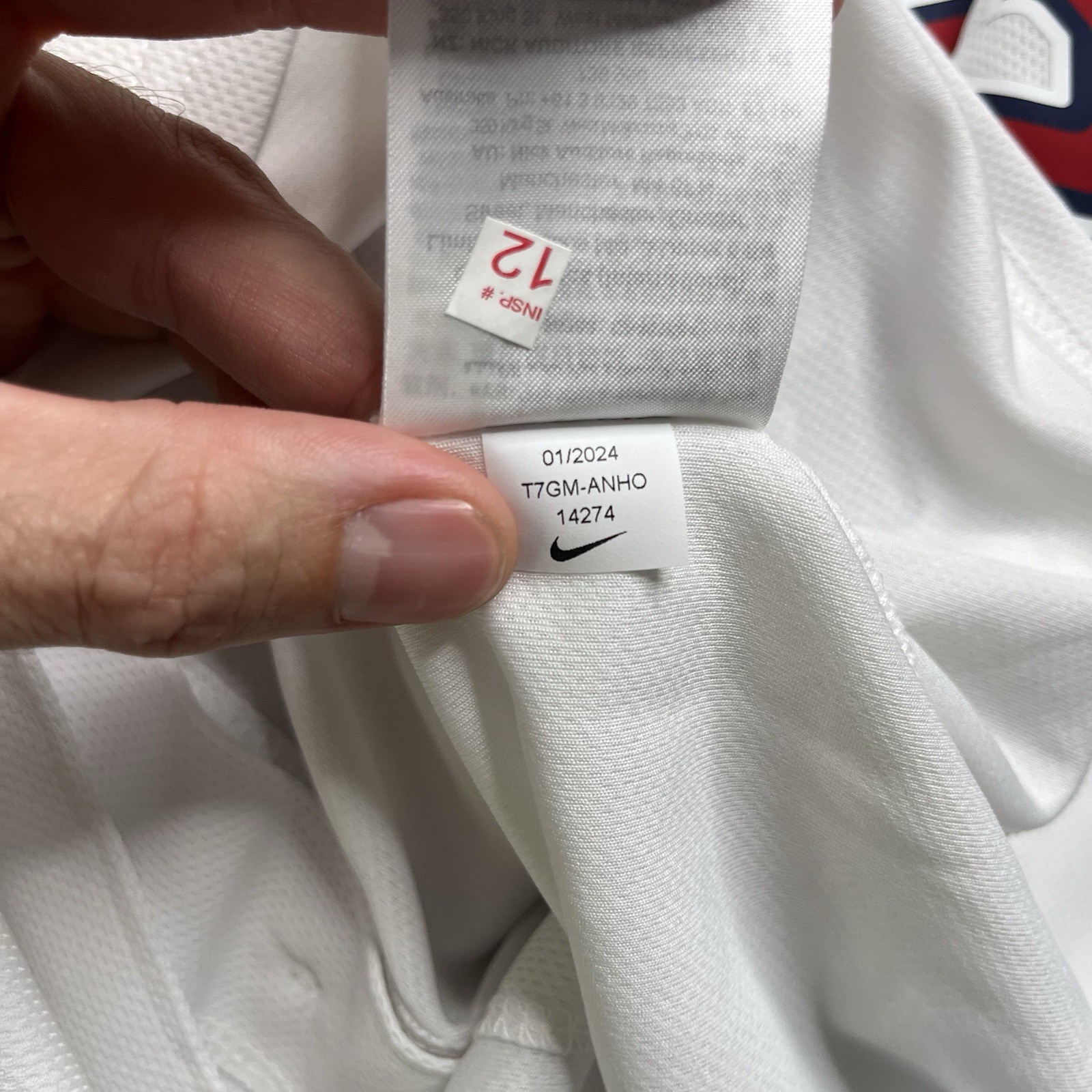 Nike Los Angeles Anaheim Angels Baseball Jersey Mens Large White MLB Blank Back