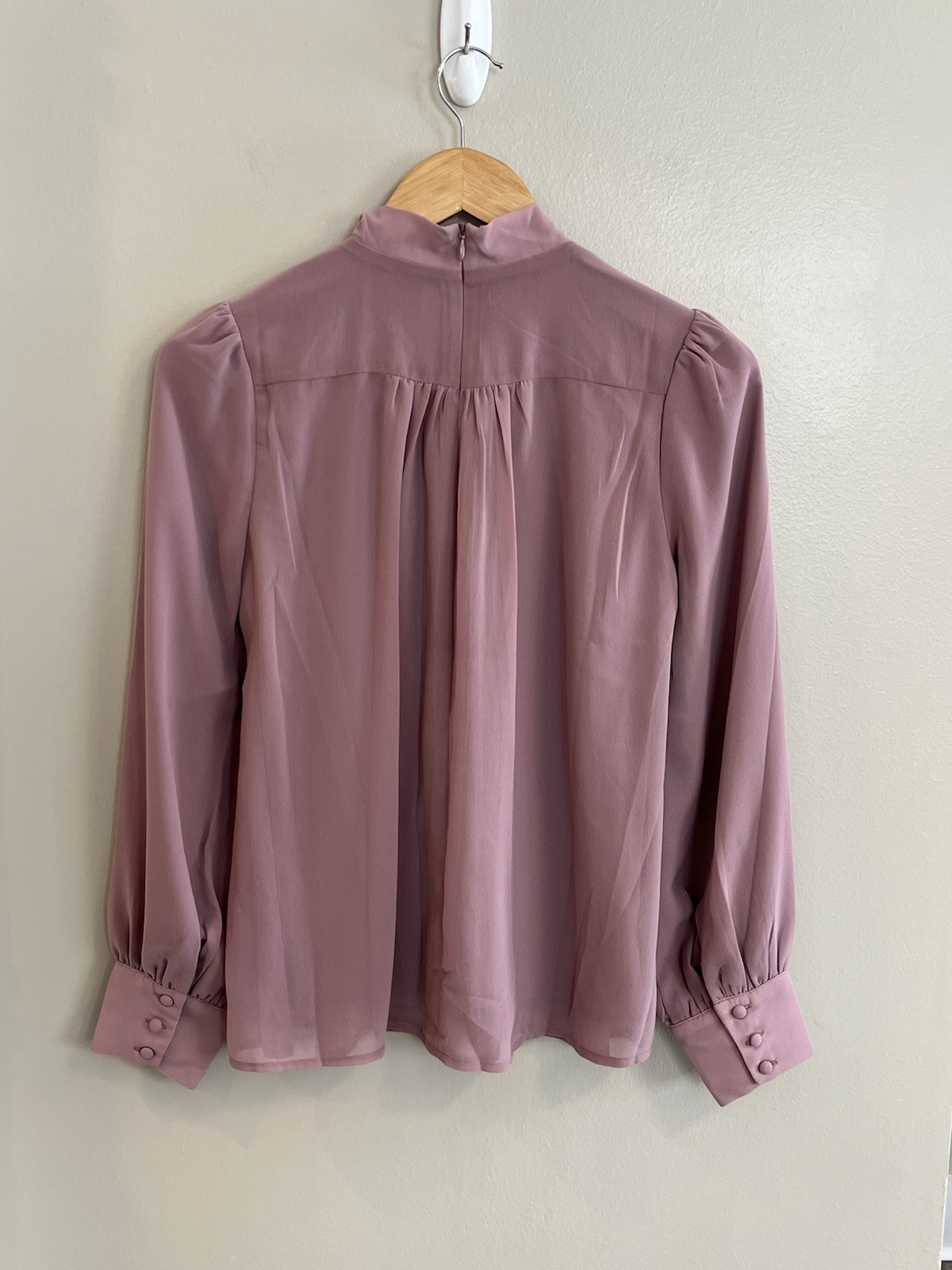 Dainty Jewells Blushing Beauty Blouse Modest Chiffon Lined XS