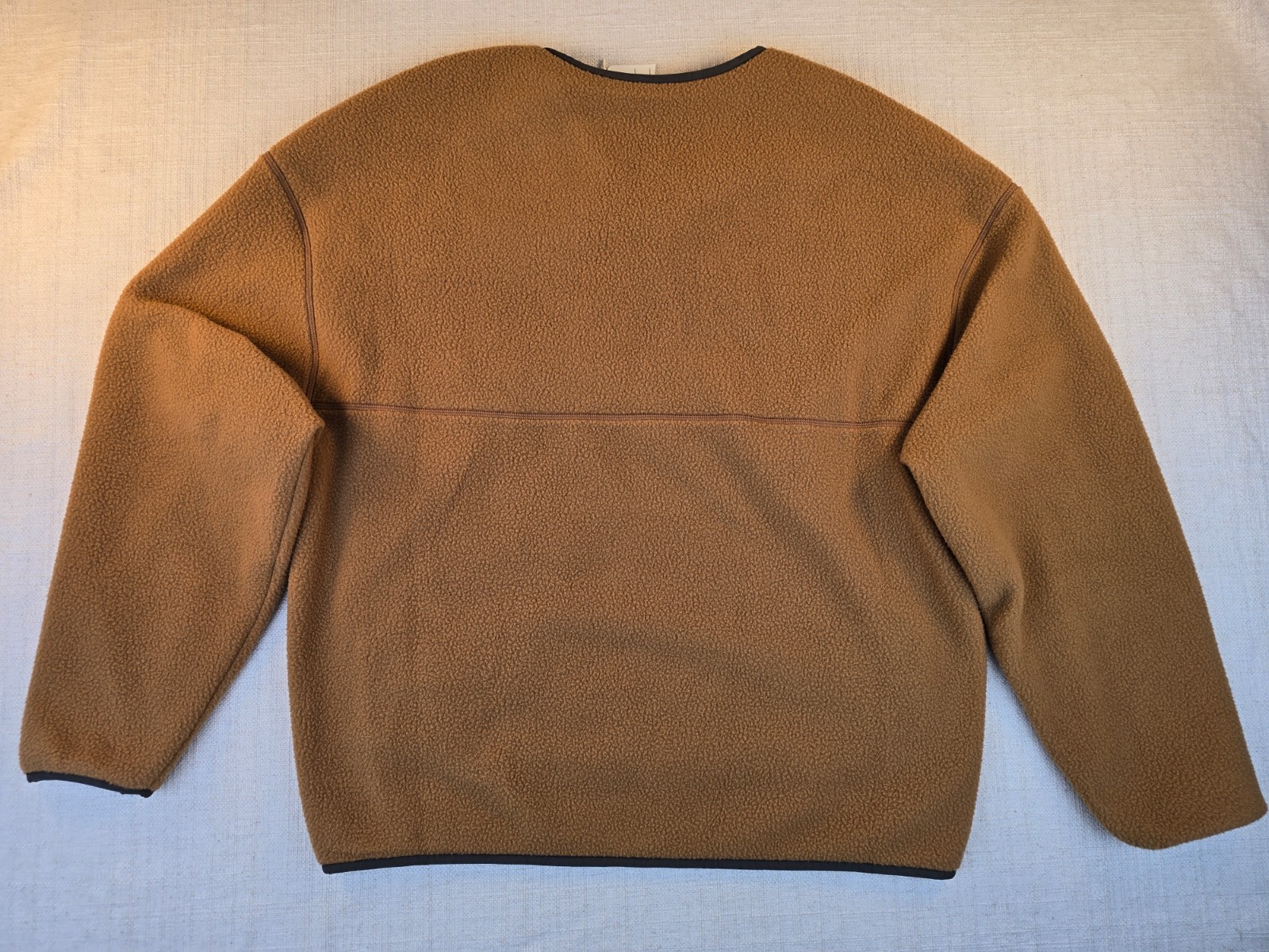 NWT Large Saturdays NYC Astor Polar Fleece Half Zip Pullover Toasted Coconut