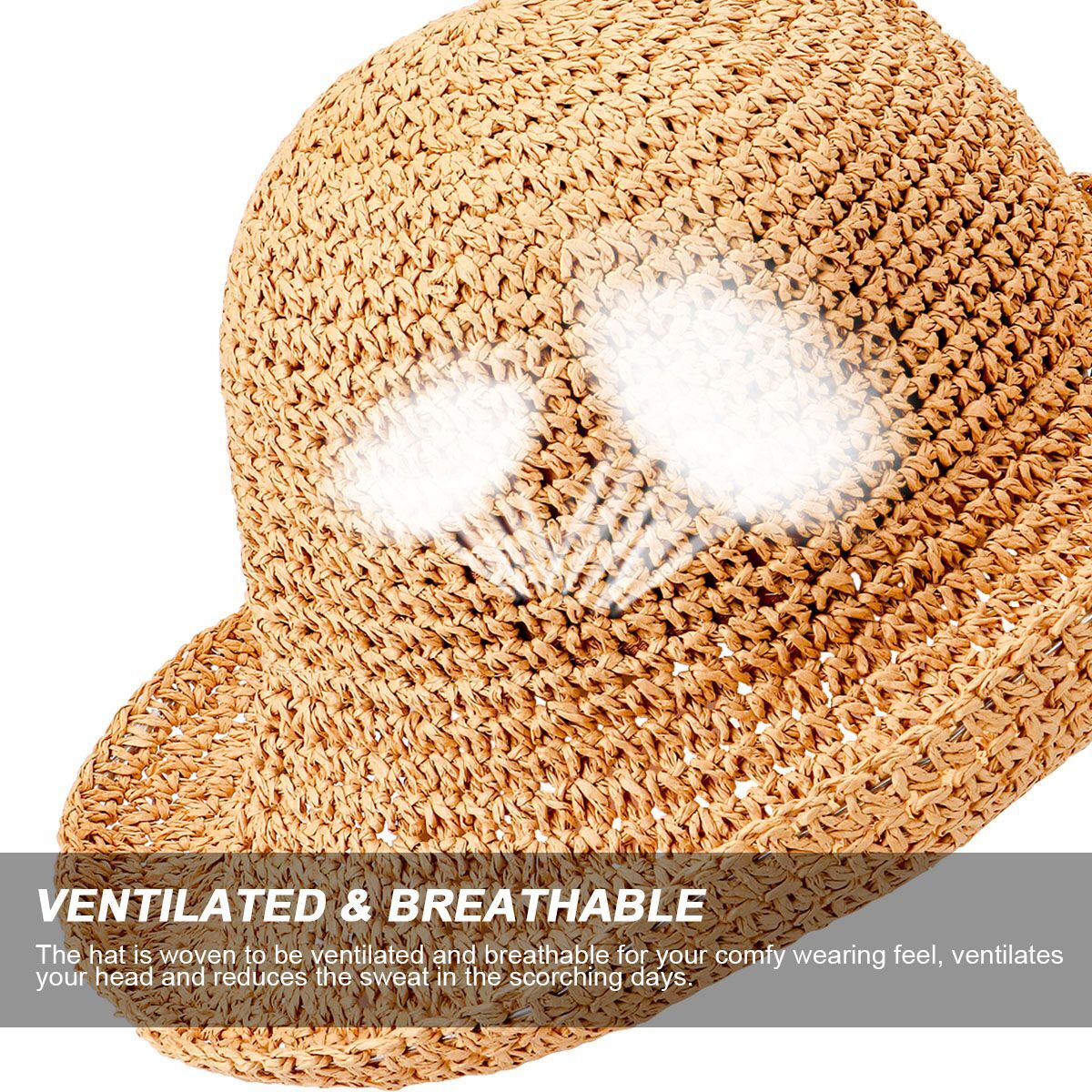 Summer Ladies Sun Beach Straw Hat Floppy Foldable Wide Brim Womens Gardening