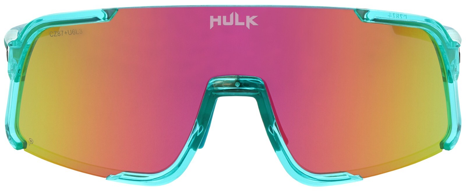 MCR HK45PZP Hulk Coral Glow Frame Safety Glasses Polarized Pink Mirror Lens