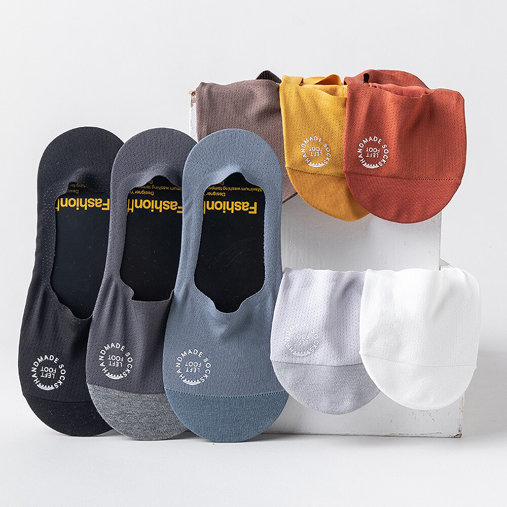 Men Hosiery Ultra-thin Socks Boat Socks Mesh Socks Invisible Socks Casual Solid✔
