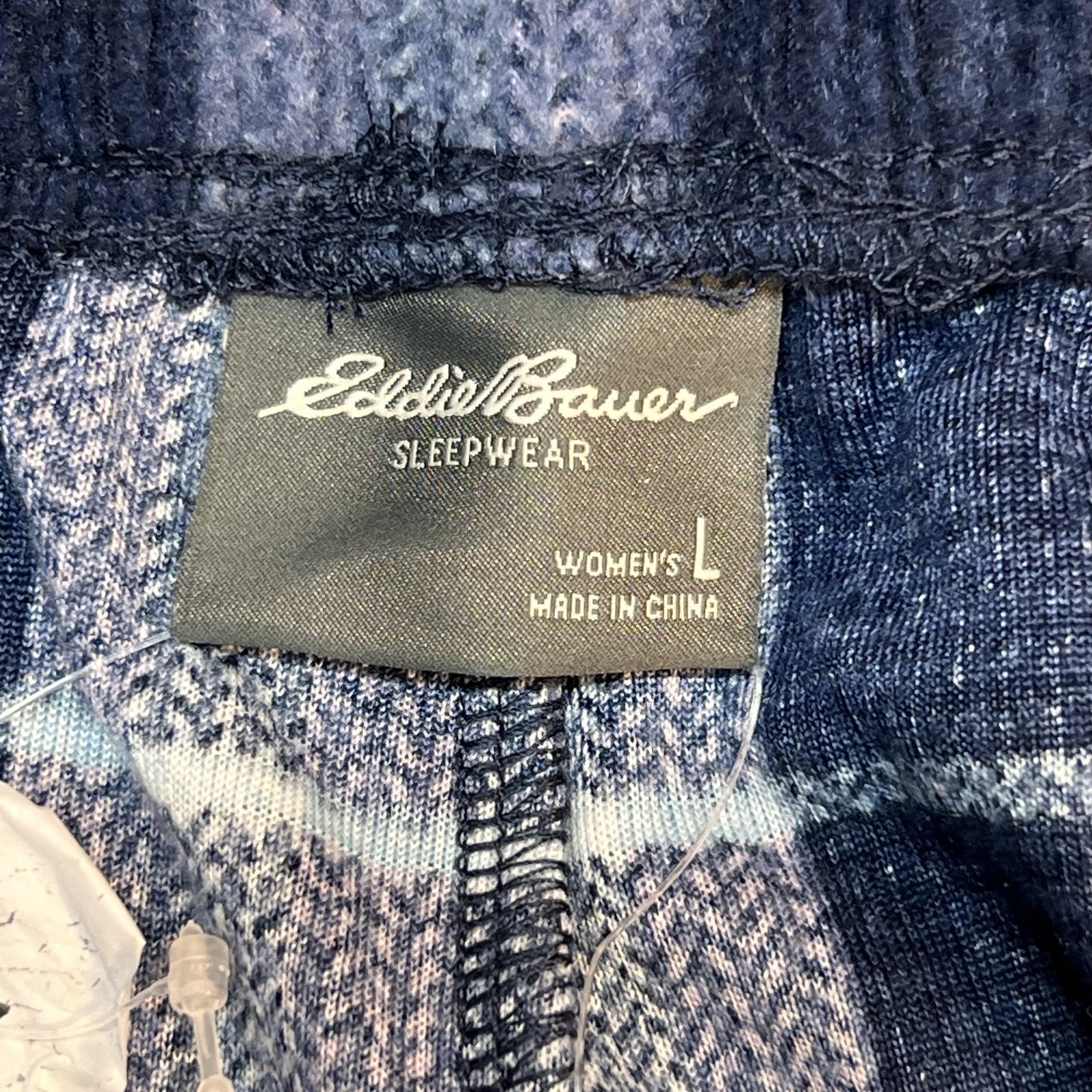 NEW TAG Eddie Bauer Womans Purple Plaid Fleece Sleepwear Shorts Pockets Sz L
