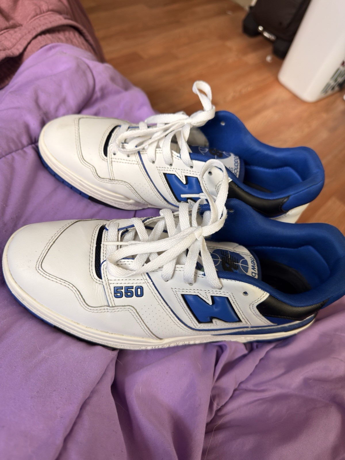 New Balance 550 Men’s Sneakers White/Team Royal Blue Size 11