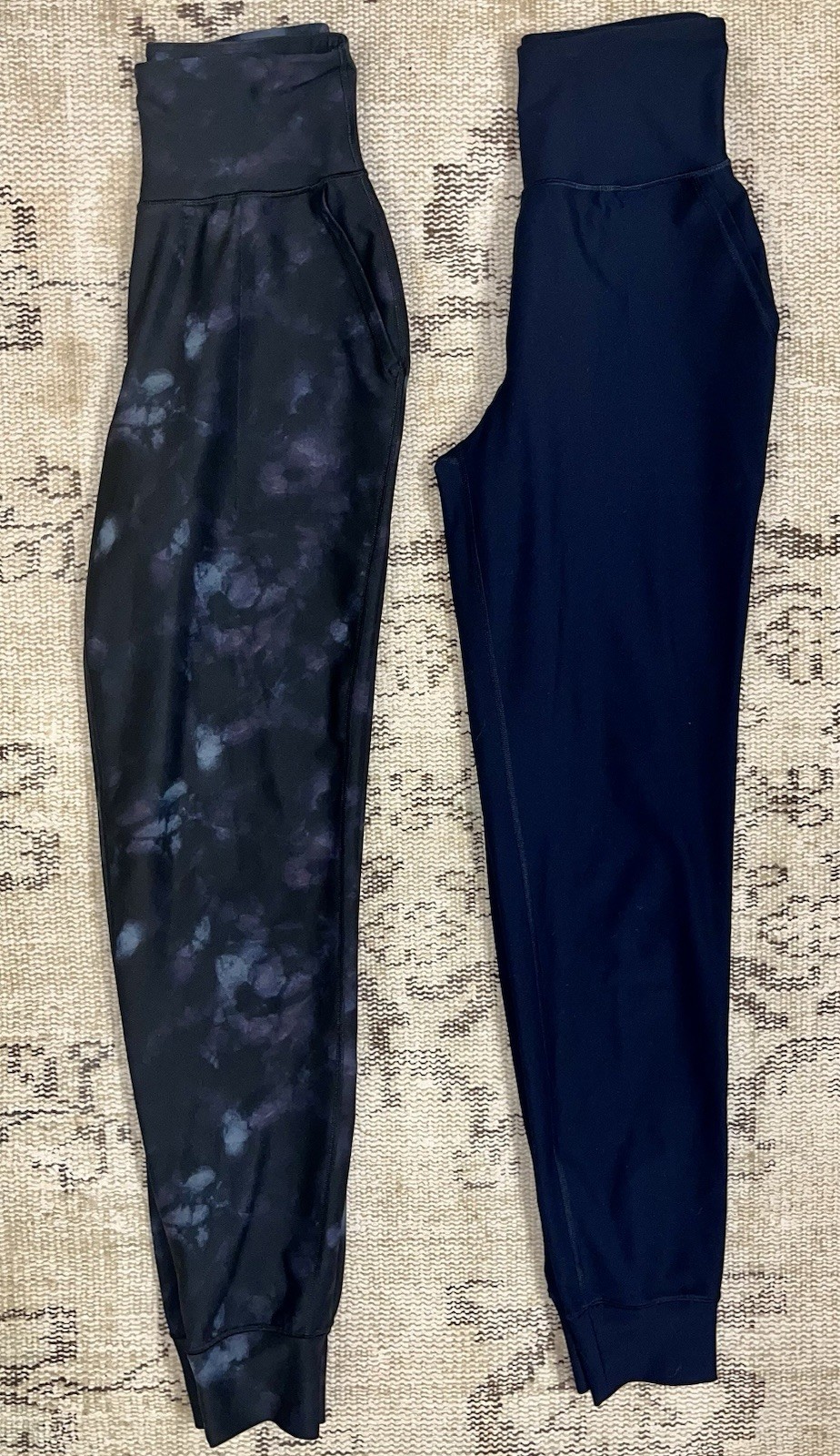 LOT of 2- Old Navy – High Rise Jogger Pants Navy & Navy Tie Dye – Sz:S Tall