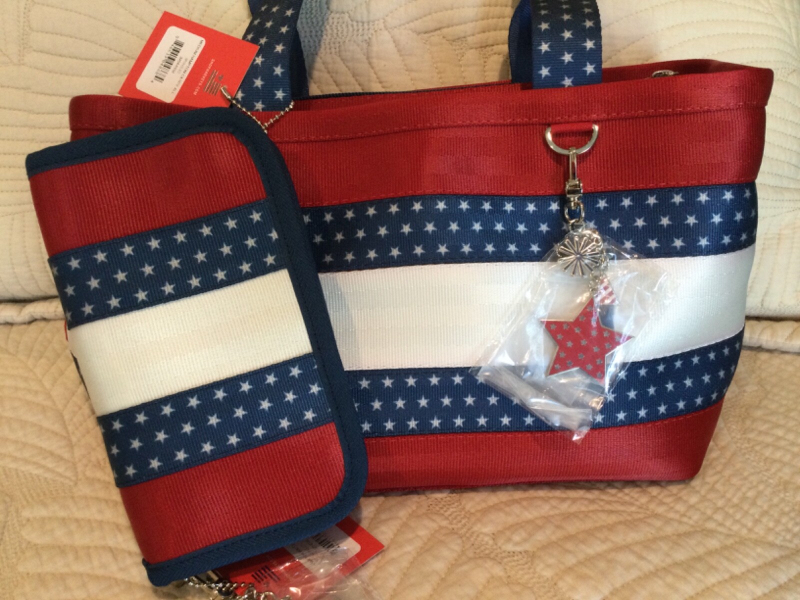 🌺 HARVEYS SEATBELT 🌺 MEDIUM HAMPTON CARRY ALL 🌺ORIGINAL MADE IN USA 🌺