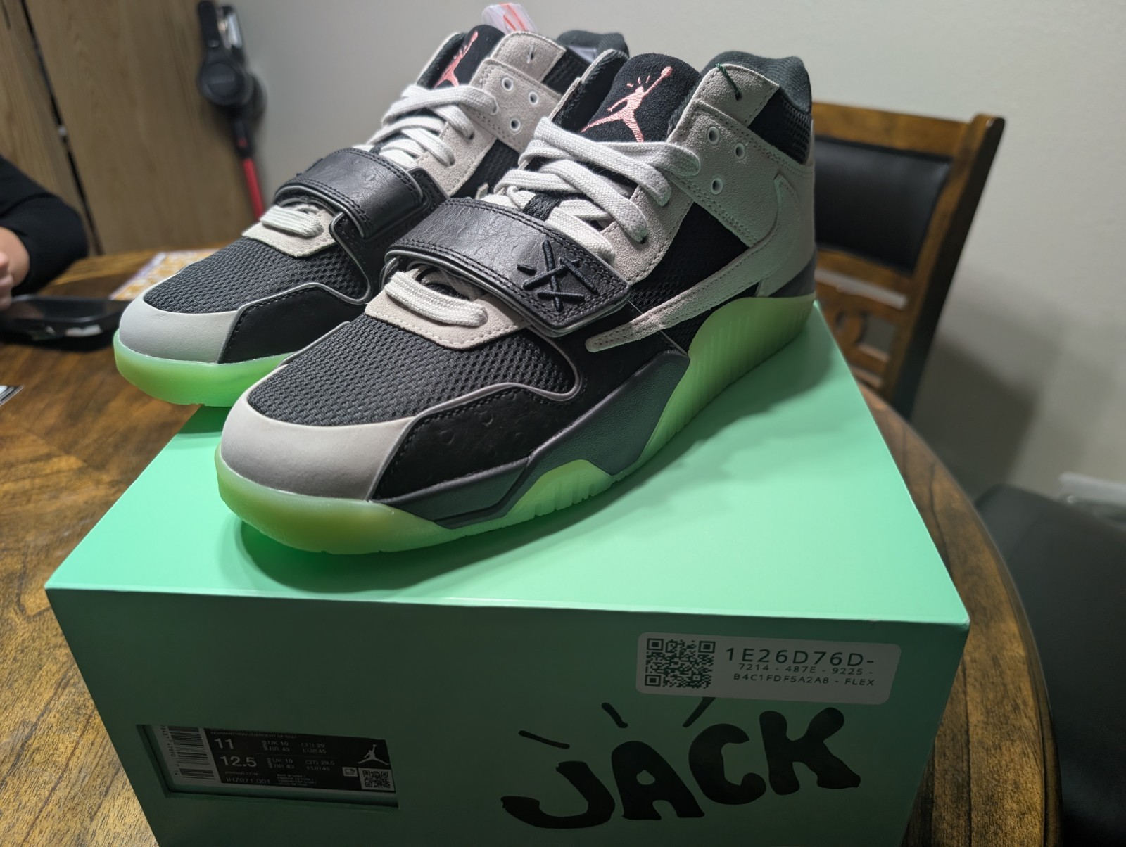Chase B x Travis Scott x Jordan Jumpman Jack TR in “Black Night Silver”