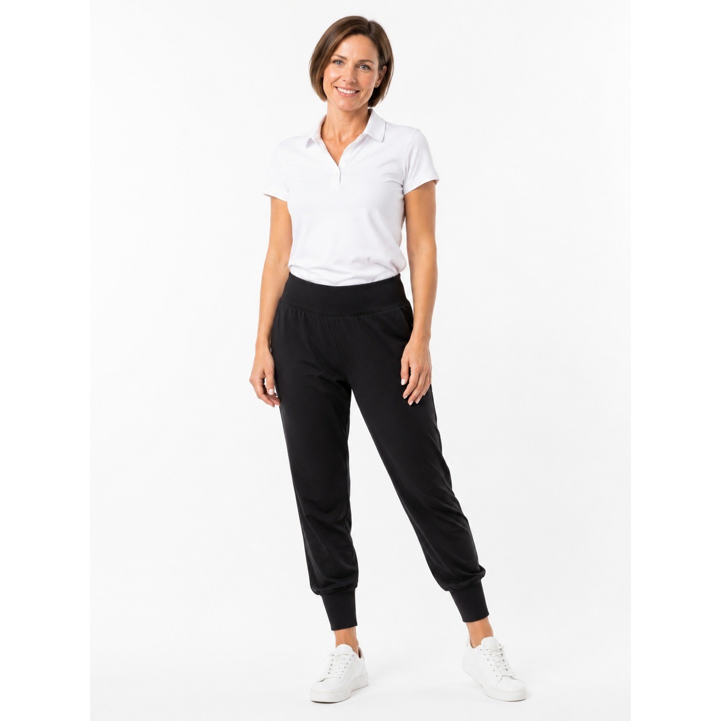 Calia Energize Womens XS Black High Waisted Jogger Pants Cuffed Leggings NWT