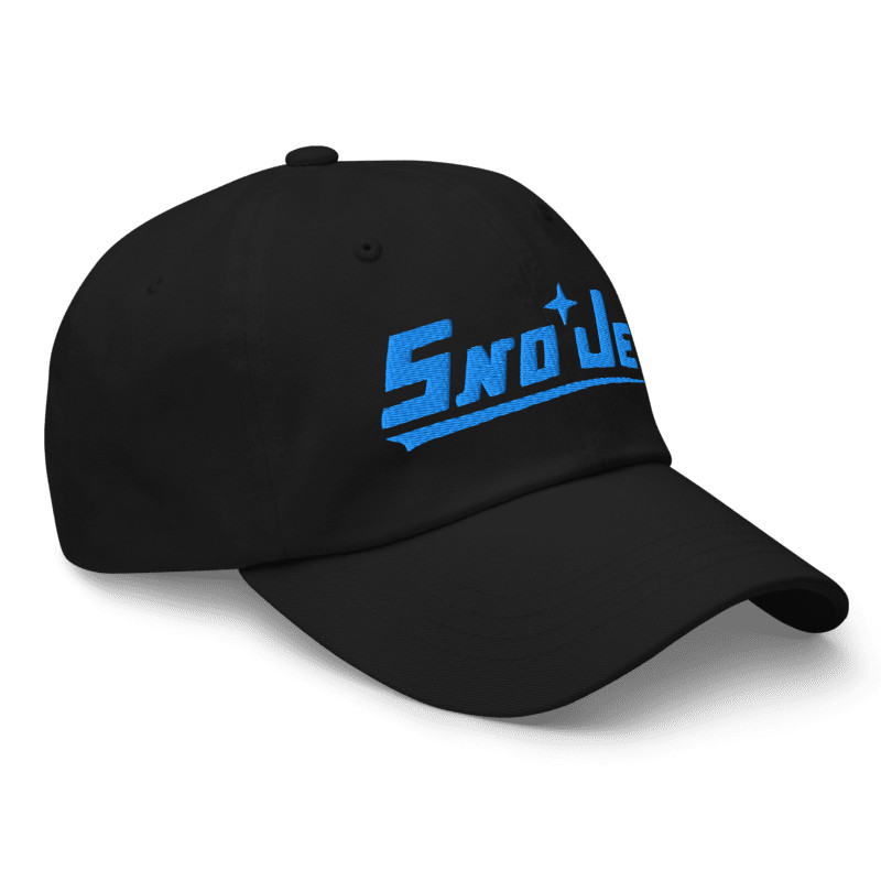 Sno Jet Embrodiered Old Logo Inspired Black Color Adjustable Classic Dad Hat