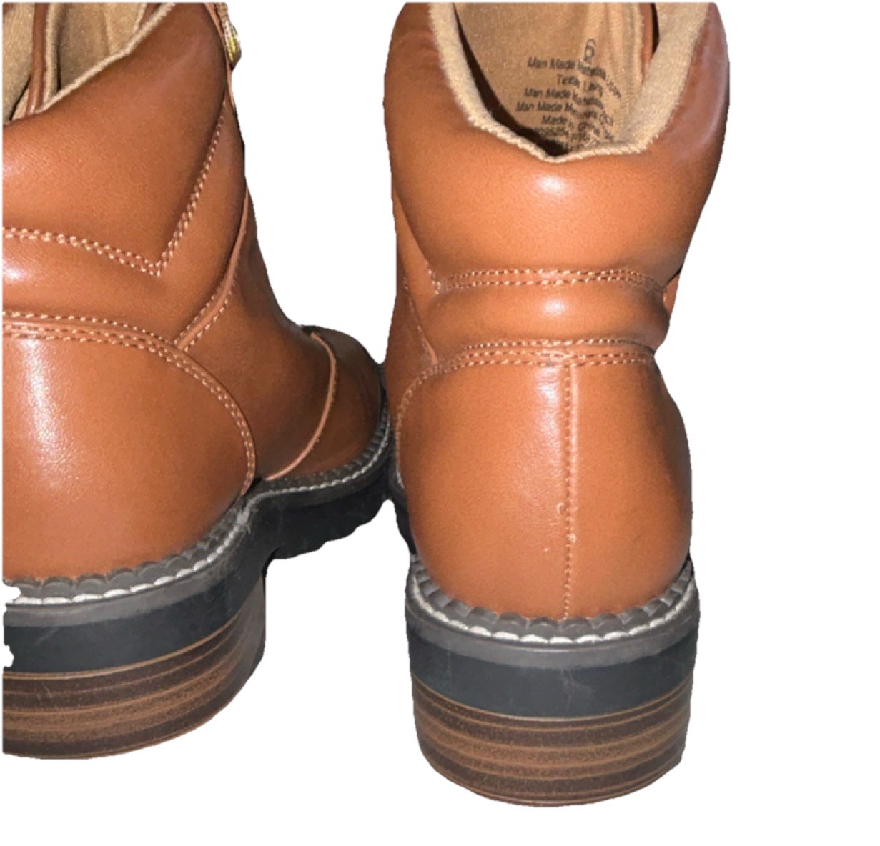 Brown Man Made Material Hiking Boots Rugged Sole US Size 6 MPN F18872174-021