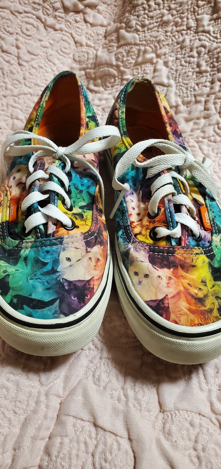 Vans x ASPCA Rainbow Kitty Cat Tennis Shoes W 7.5 M 6