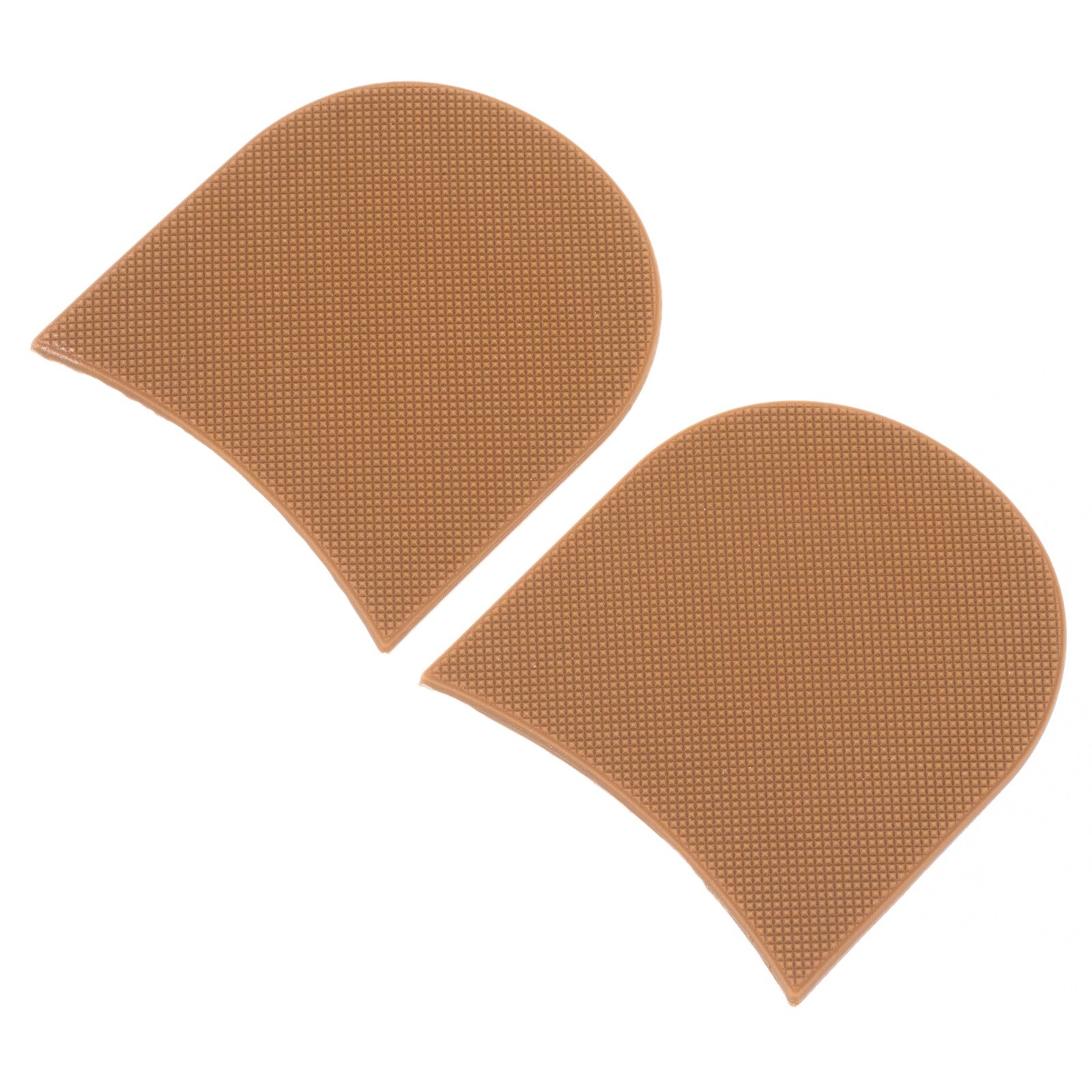 Brown 8.7cm x 8.8cm Rubber Shoe Boot Heel Cap Sole Plate Repair Set Anti Slip