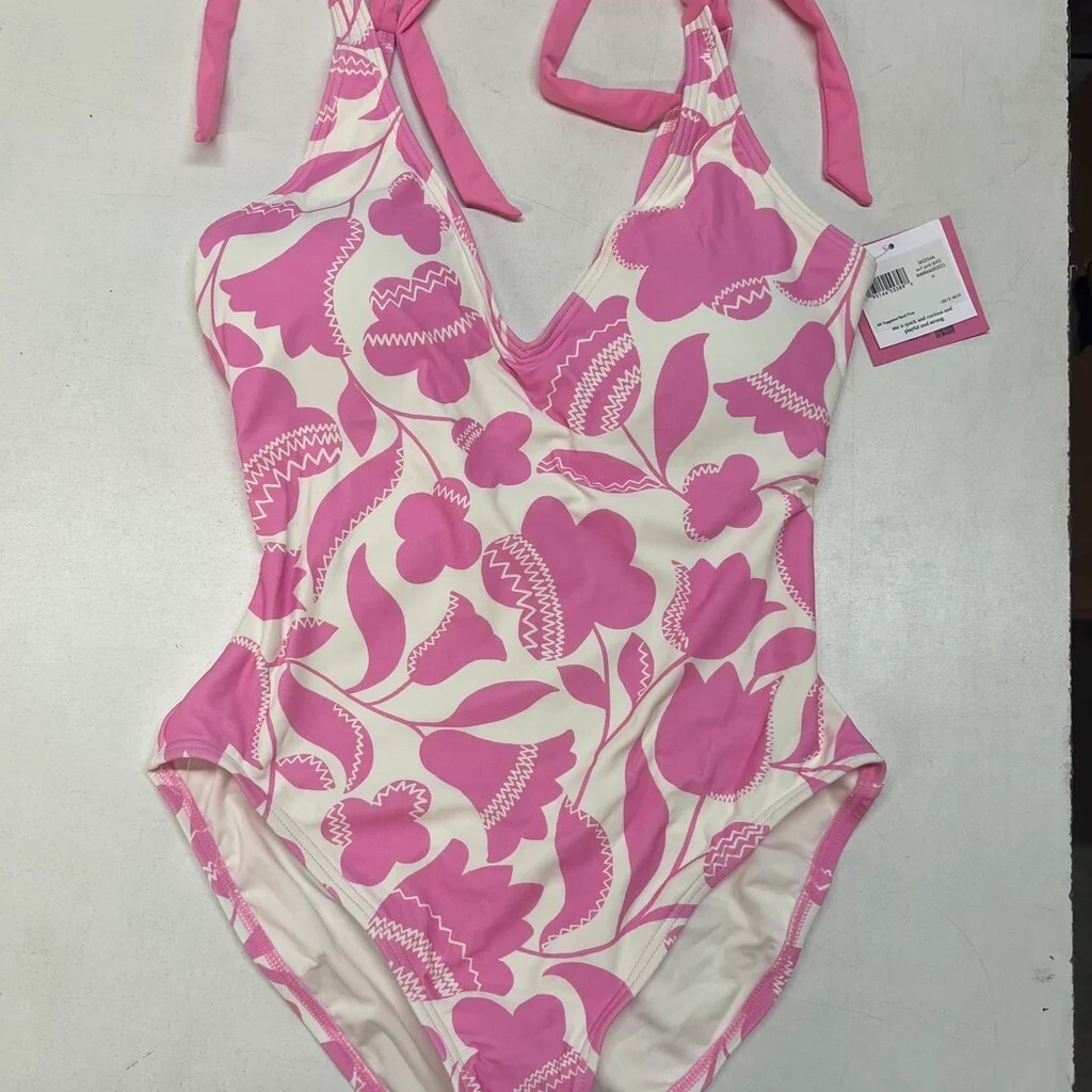 Kate Spade Surf Pink Size Large One Piece Bathing Suit NWT