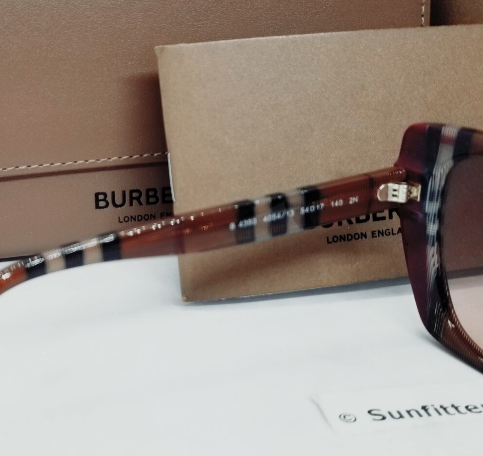 BURBERRY brown check/pink gradient MERYL BE4393 405413 54 sunglasses NEW IN BOX!