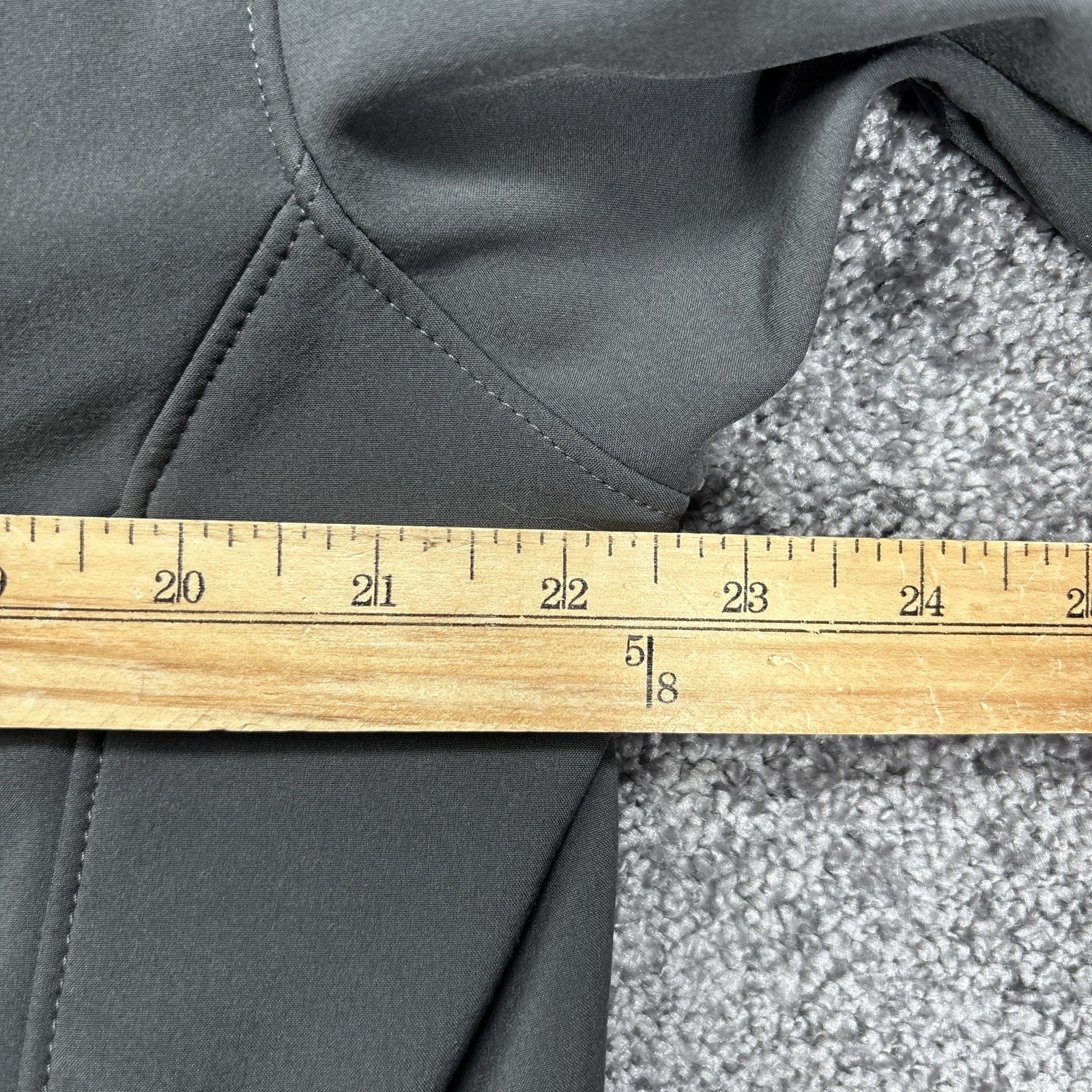 The North Face Apex Jacket Mens Large Gray Black Windbreaker Full Zip Outdoor