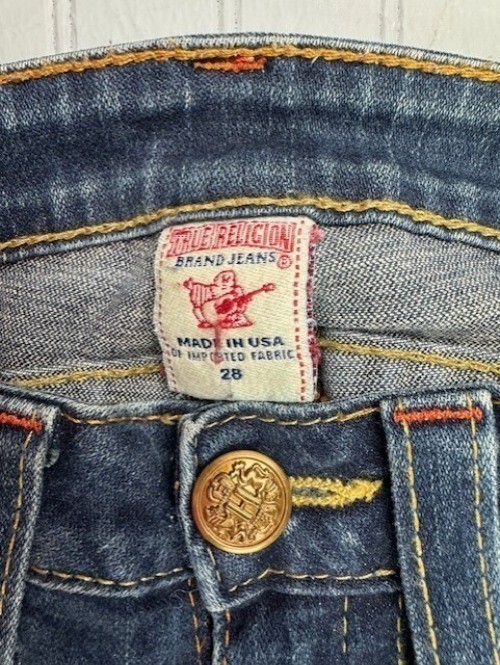 True Religion Size 28 Womens Jeans Becky Bootcut Low Rise Stretch Dark Wash