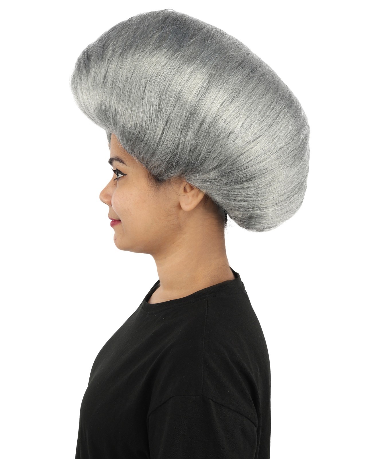Architectural Beehive Wig, Monochromatic steel grey, create of synthetic fiber
