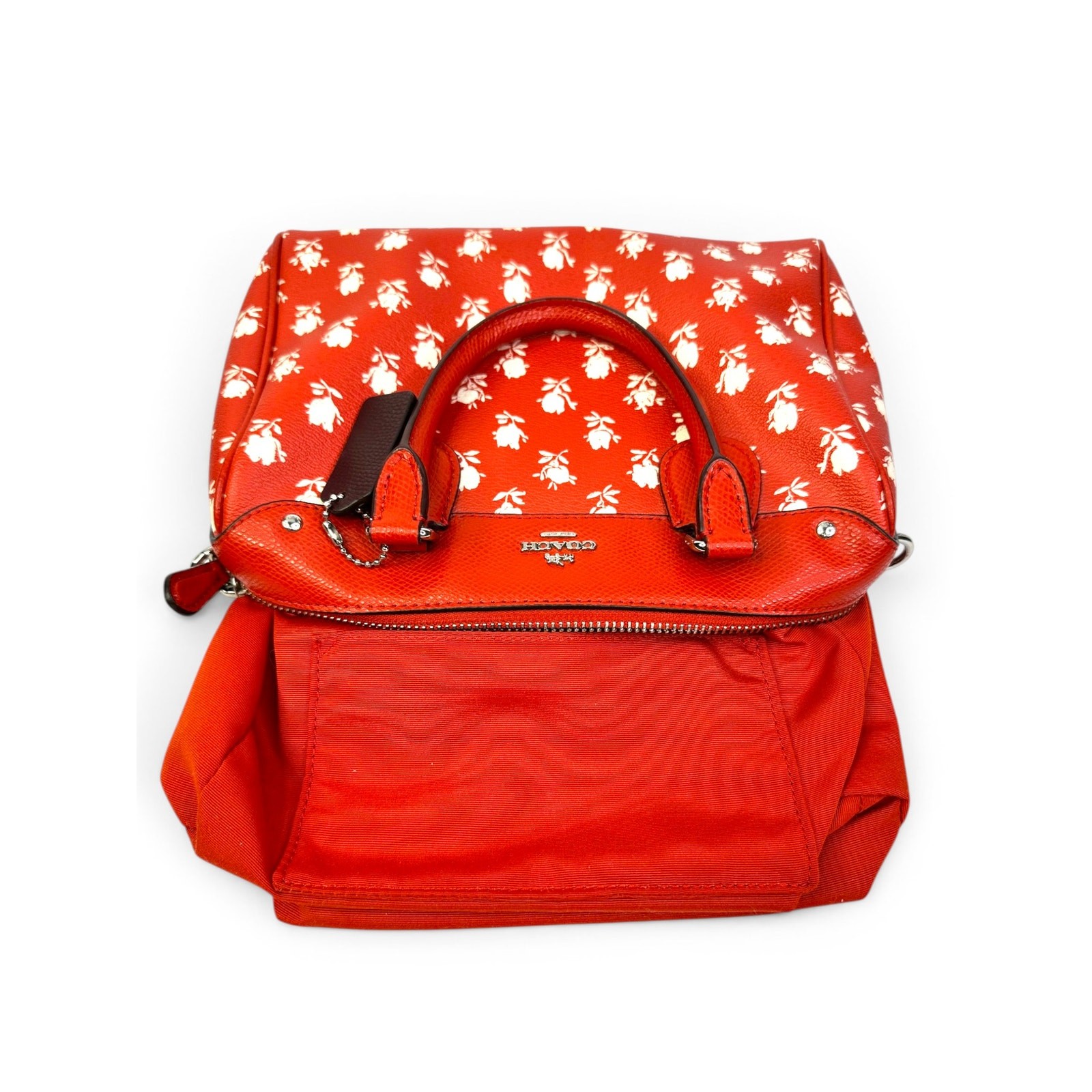 Coach Mini Bennett Badlands Floral Print Carmine Red Satchel Crossbody Bag